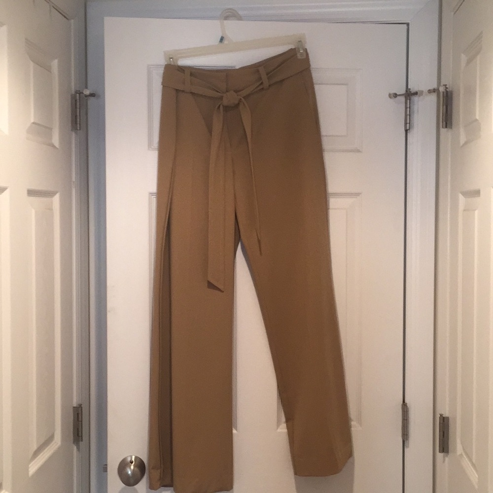 Beautiful tan wide leg pants.  Worn once